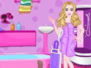 Barbie Messy Bathroom Cleaning